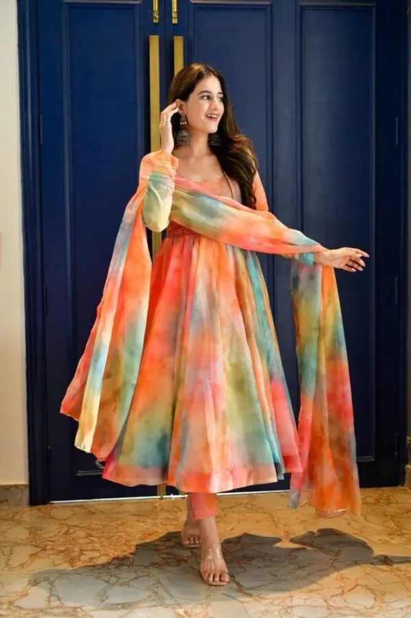 Colorful Anarkali suit