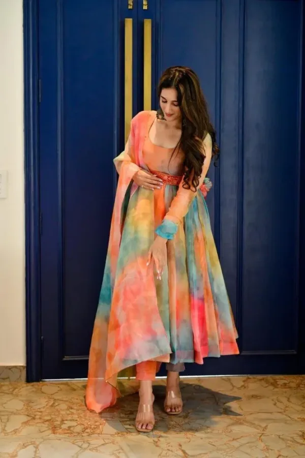 Colorful Anarkali suit