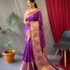 Purple Soft silk saree
