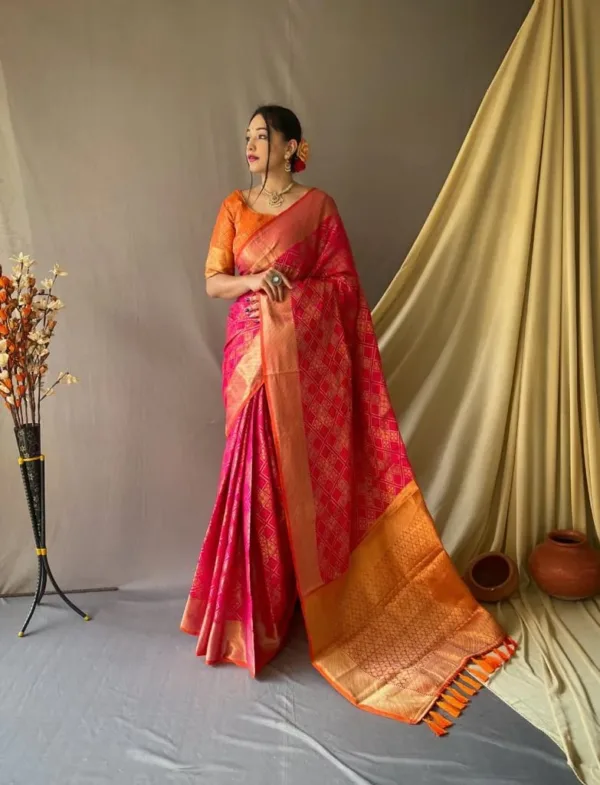 Pink soft Silk Saree