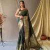Mehendi Green Banarasi Silk Saree