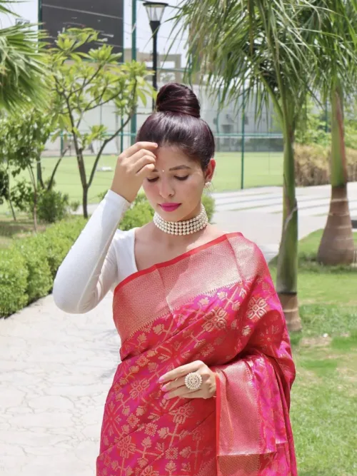 Pink Patola Saree