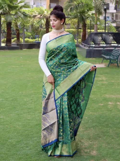 Green Patola Saree