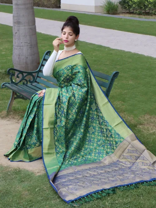 Green Patola Saree