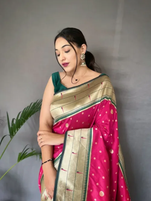 Pink Silk Saree