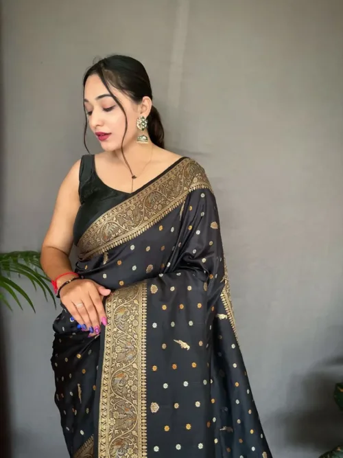 Black Silk Saree