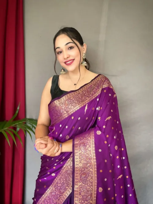 Purple Silk Saree