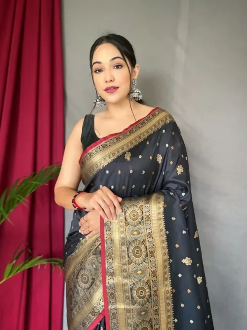 Black Silk Saree