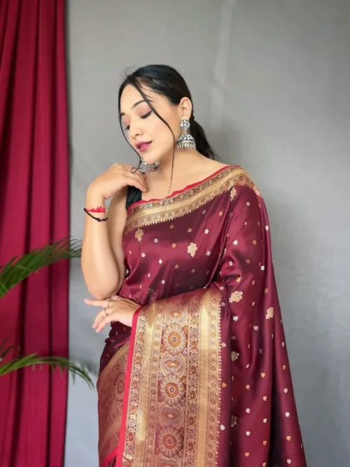 Brown Silk Saree