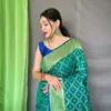 Green Pure kanchipuram digital printed Saree