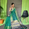 Green Pure kanchipuram digital printed Saree