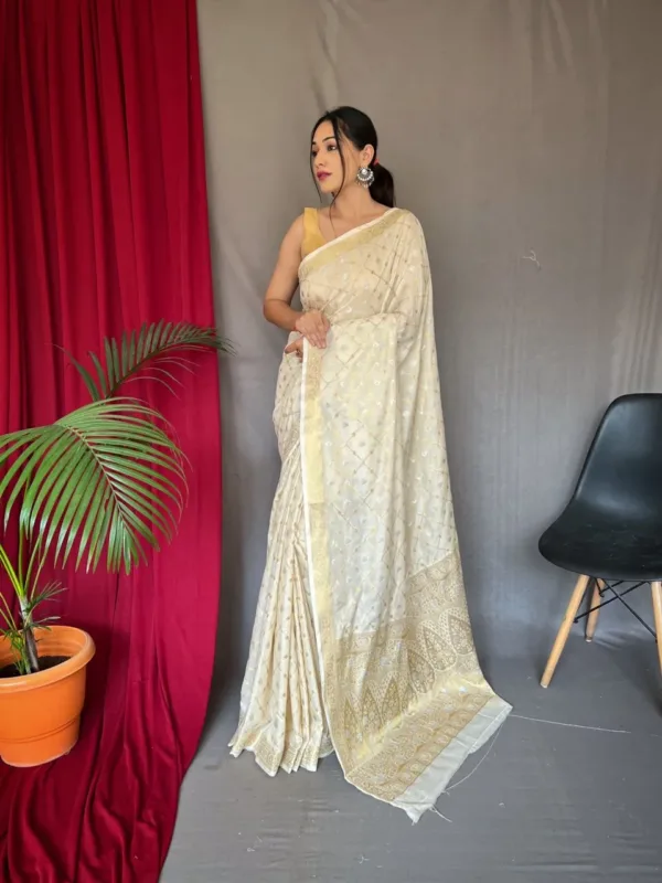 Gold Banarasi Silk Saree