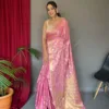 Pink kanchipuram digital printed saree