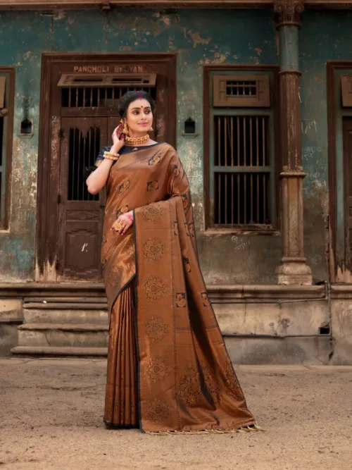 Brown Silk Saree