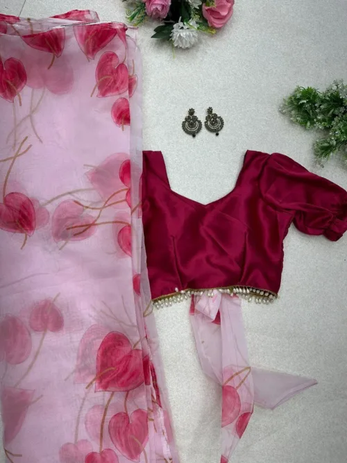 Maroon Blouse design