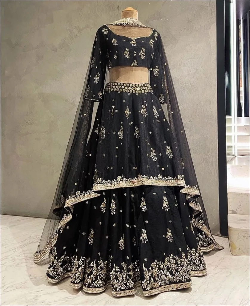 Shop Black designer Lehengas for Women Online | Aza Fashions