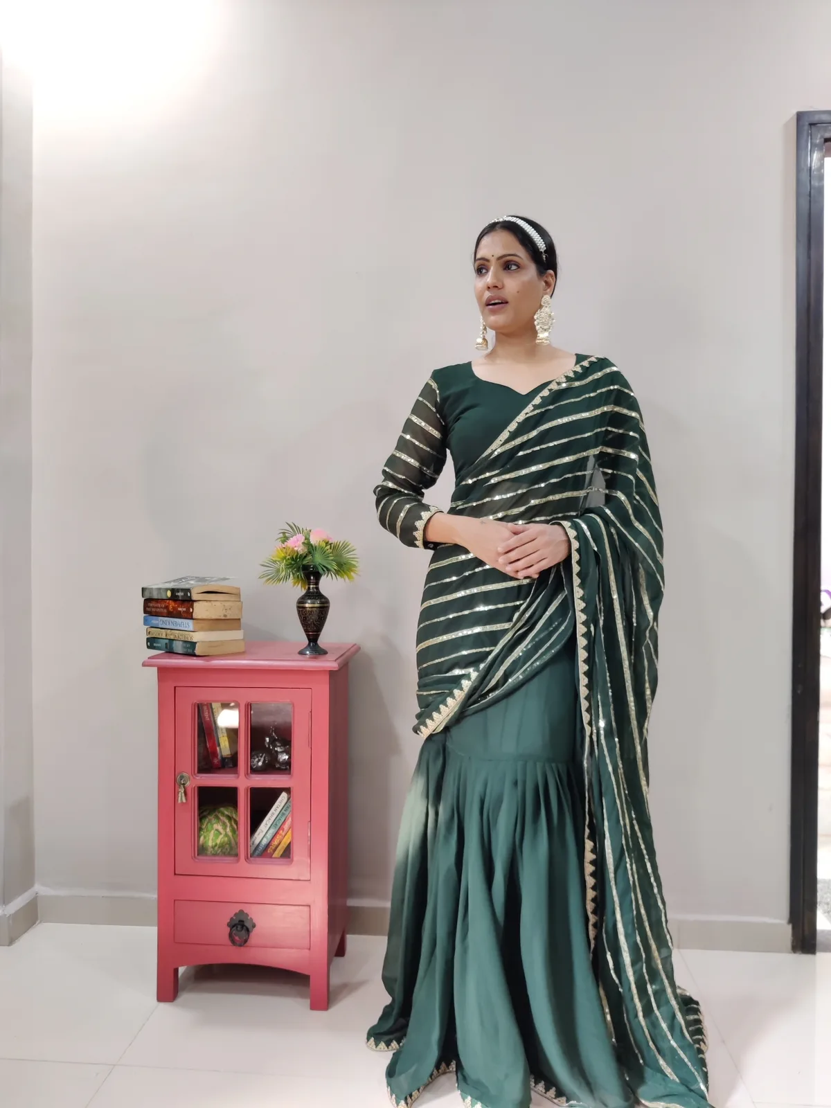 40 Elegant Half Saree Lehenga Designs For The South Indian Brides! | Lehenga  style saree, Half saree lehenga, Saree blouse designs latest