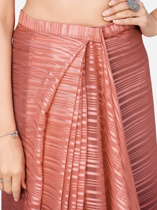 Pink Stripe saree