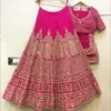 Pink heavy embroidery Lehenga choli
