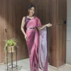 Rani pink lycra saree