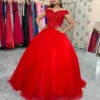 Red Net Gown