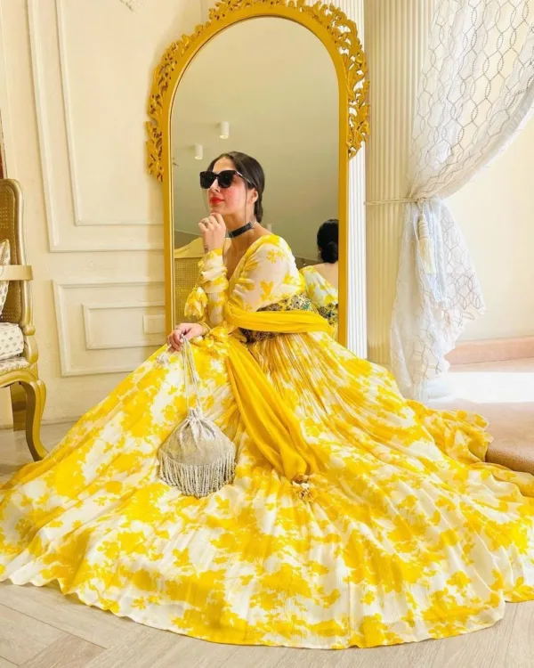 Yellow Haldi Dress for women