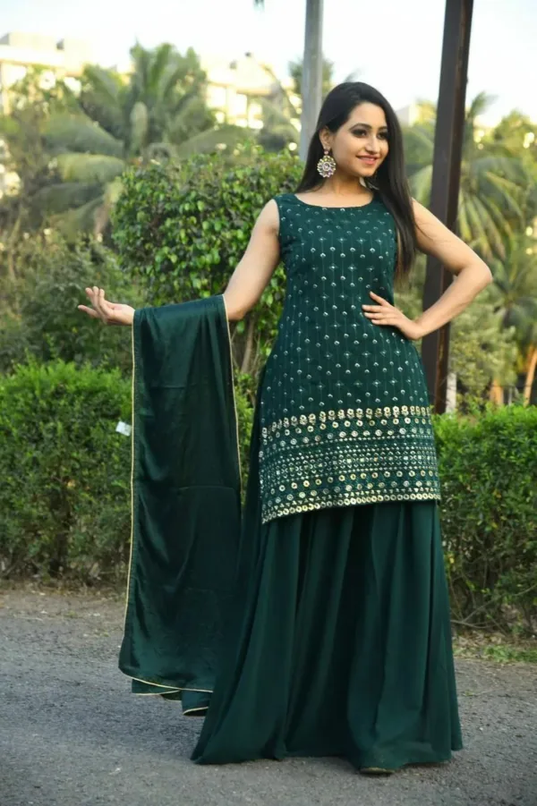 Green Sharara Suit for women