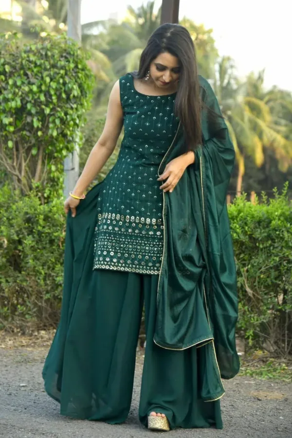 Green Sharara Dress