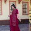 Maroon Sharara Suit for Women