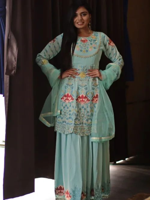 Sky Blue Sharara Suit for Women