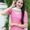 Pink Cotton Sharara Set with dupatta