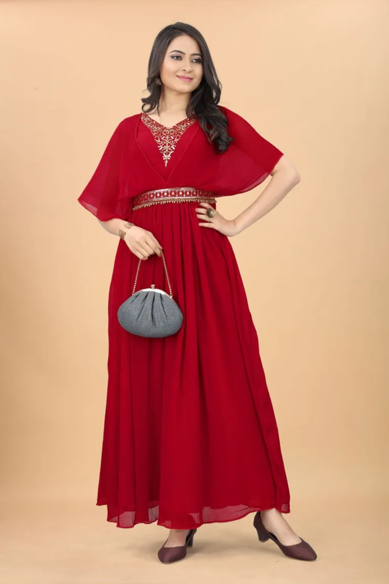 Red Party wear Gown