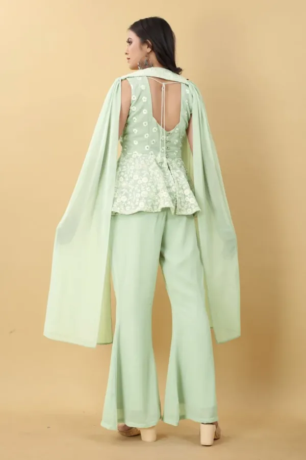 Mint Green Party wear Sharara Suit for Women