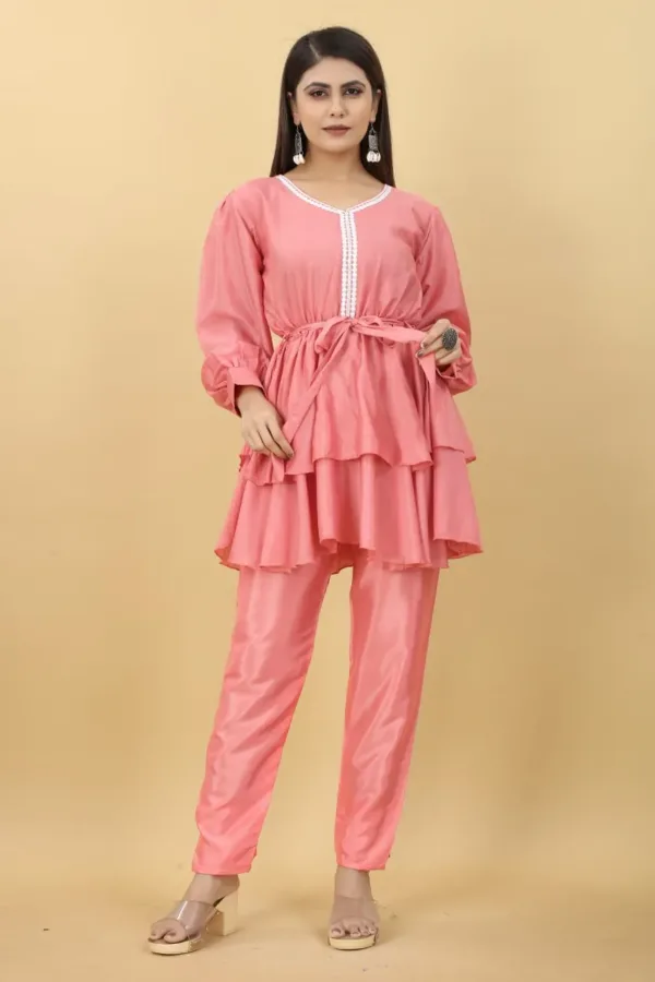 Pink Pant top set for women