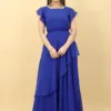 Blue Drape Gown for Women