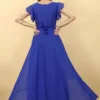 Blue Drape Gown for casuals