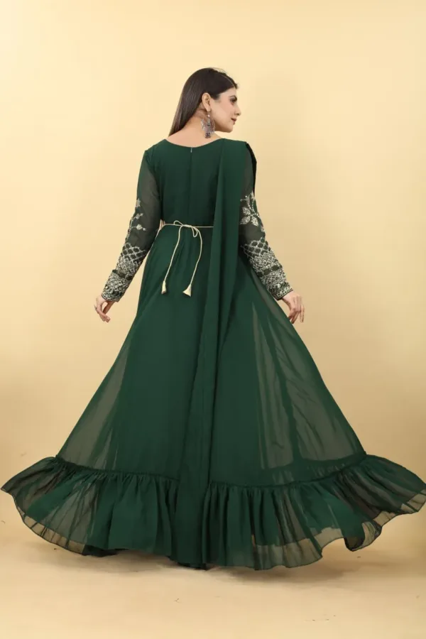 Green wedding gown for women