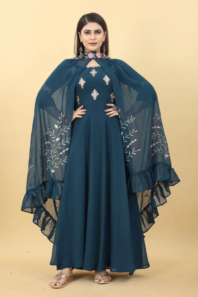 Shrug pattern Gown for Women