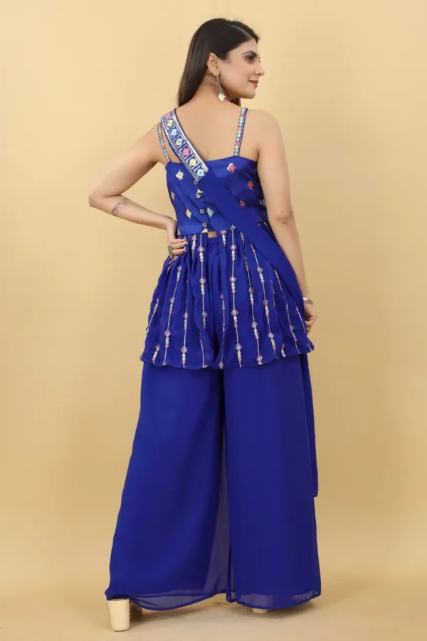 Blue Sharara dress for women