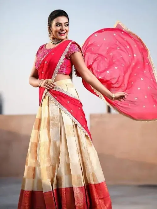 White Banarasi Lehenga Choli