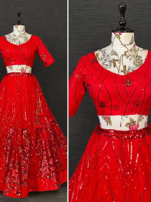 Red karva chauth Lehenga Choli