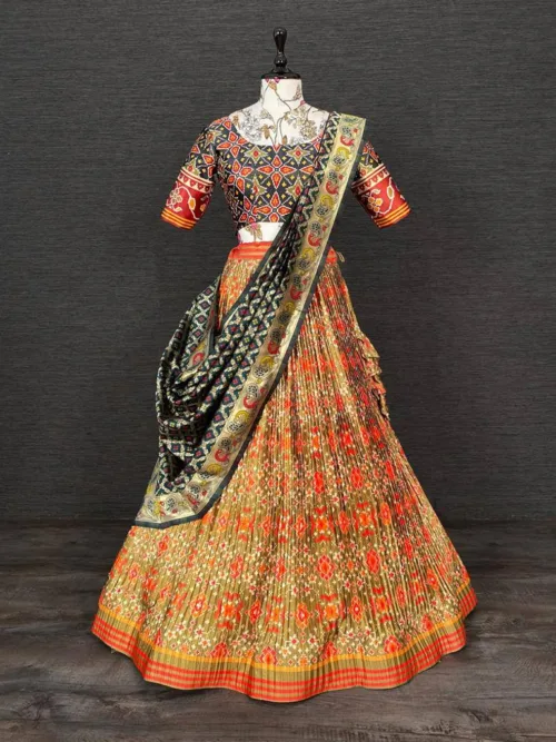 Lehenga Choli for women in orange color