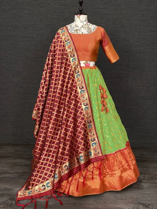 Green chaniya Choli for women