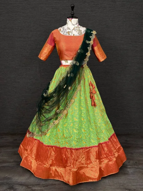 Parrot green lehenga choli for women