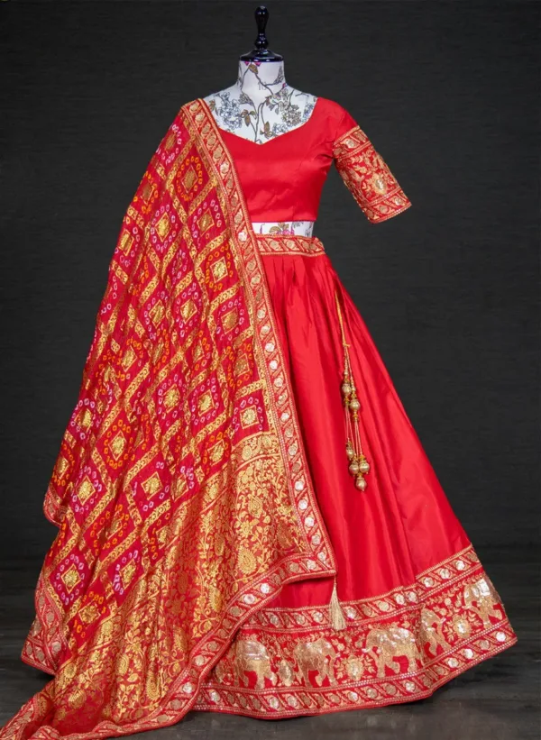 red bridal lehenga choli for women