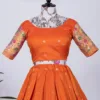 Orange latest blouse design