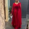 Double Layer Red Gown for Women