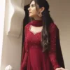 Dark Red Karwa Chauth Outfit