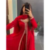 Red Outfit for Pooja